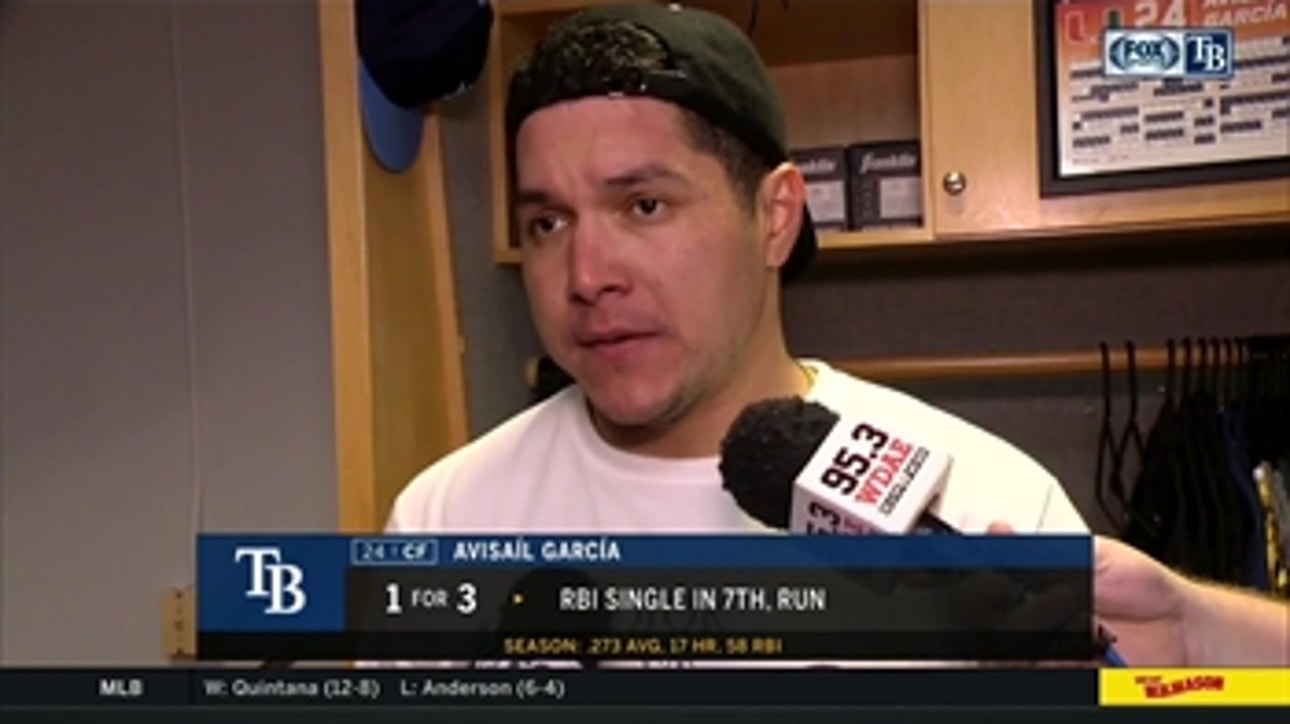 Avisail Garcia talks about breaking up scoreless game with game-winning RBI off Shane Bieber