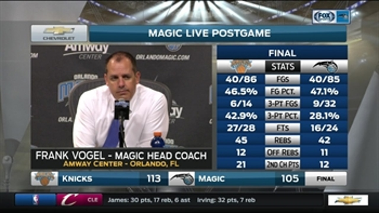 Frank Vogel says Magic couldn't buy a bucket down the stretch