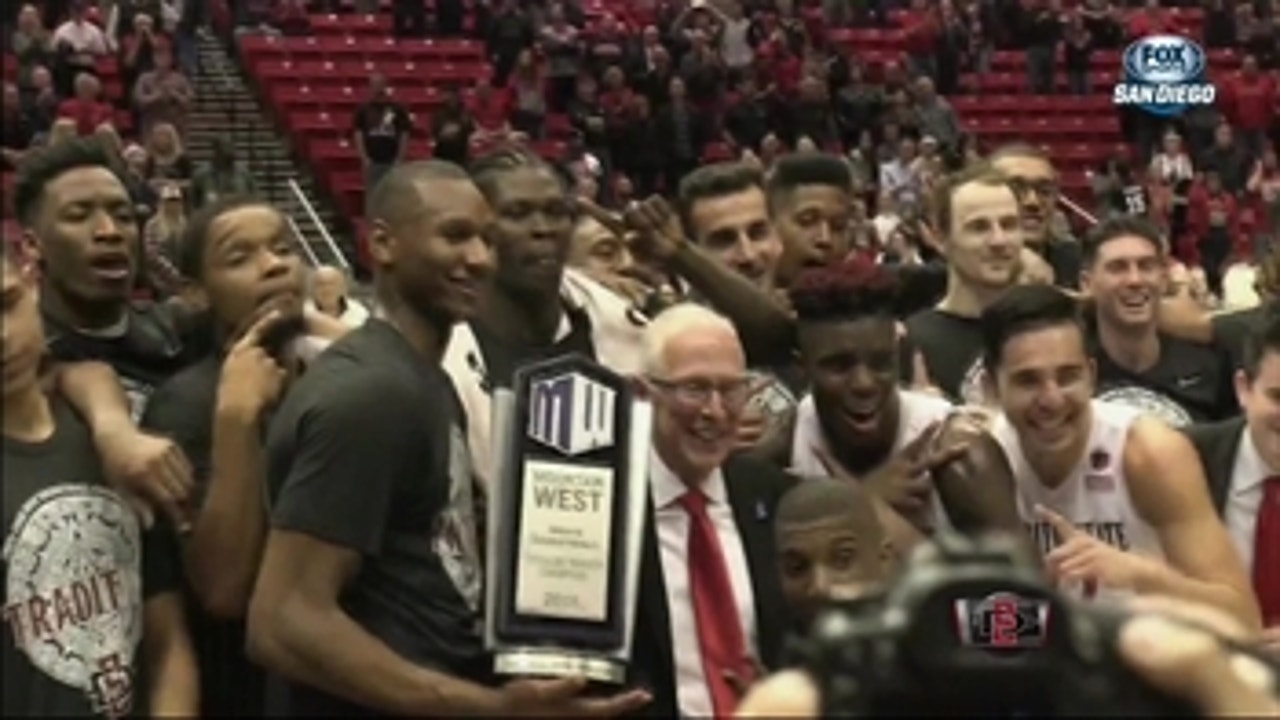 San Diego State's seniors speak after winning the final home game of their careers