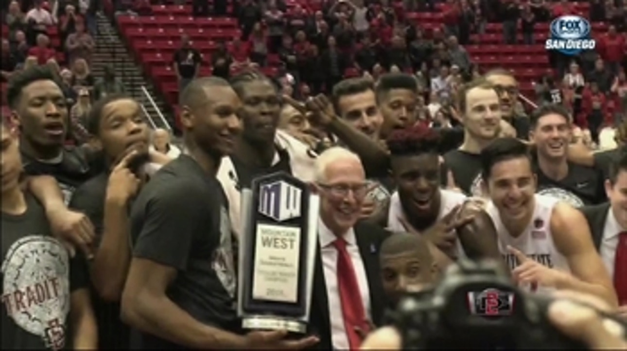 San Diego State's seniors speak after winning the final home game of their careers