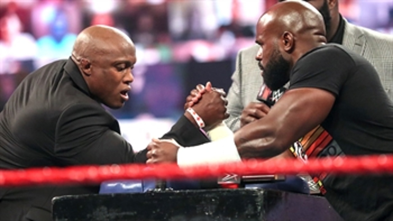 Apollo Crews battles Bobby Lashley in an Arm Wrestling Match: Raw, Aug. 24, 2020