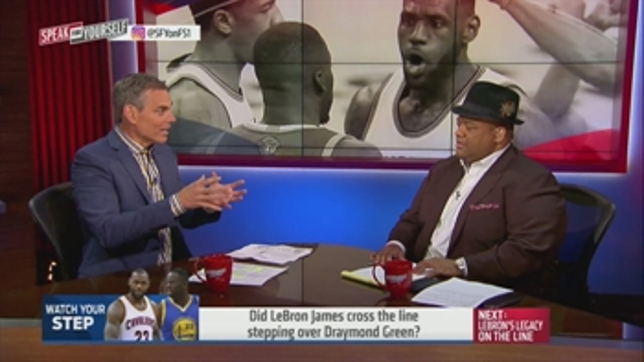 Did LeBron cross the line by stepping over Draymond Green? - 'Speak for Yourself'