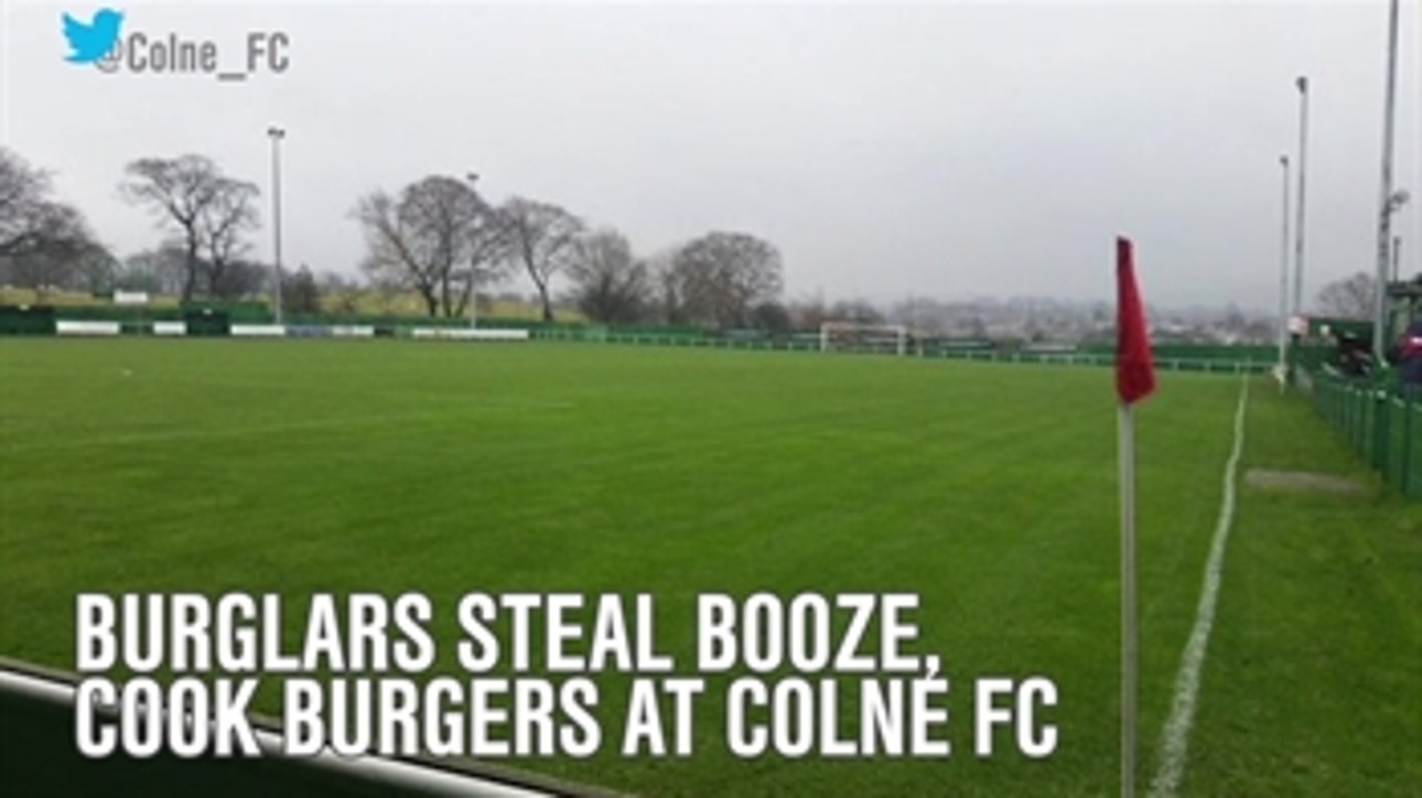 Burglars break into lower league team and eat burgers