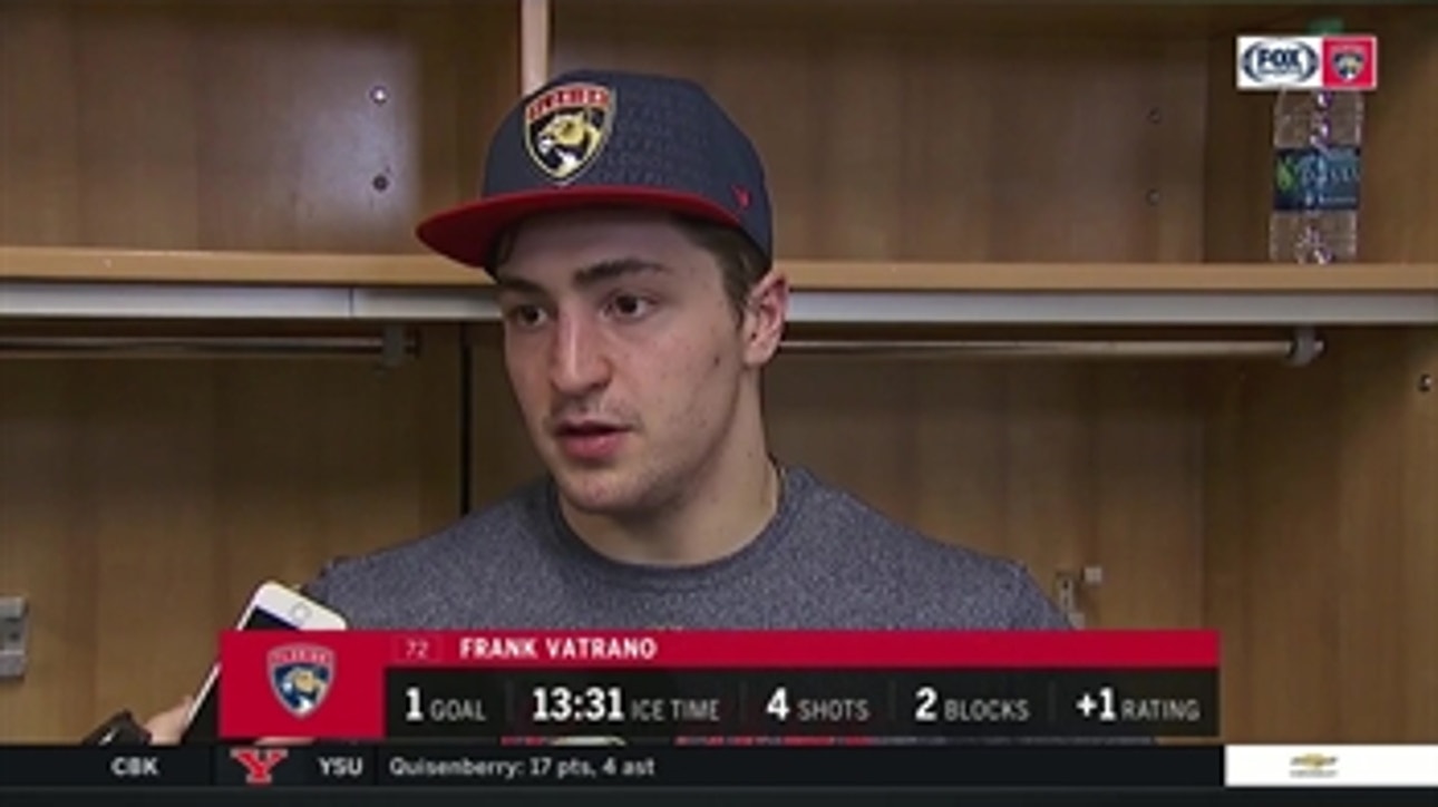 Frank Vatrano reflects on Panthers' 3rd-period dominance