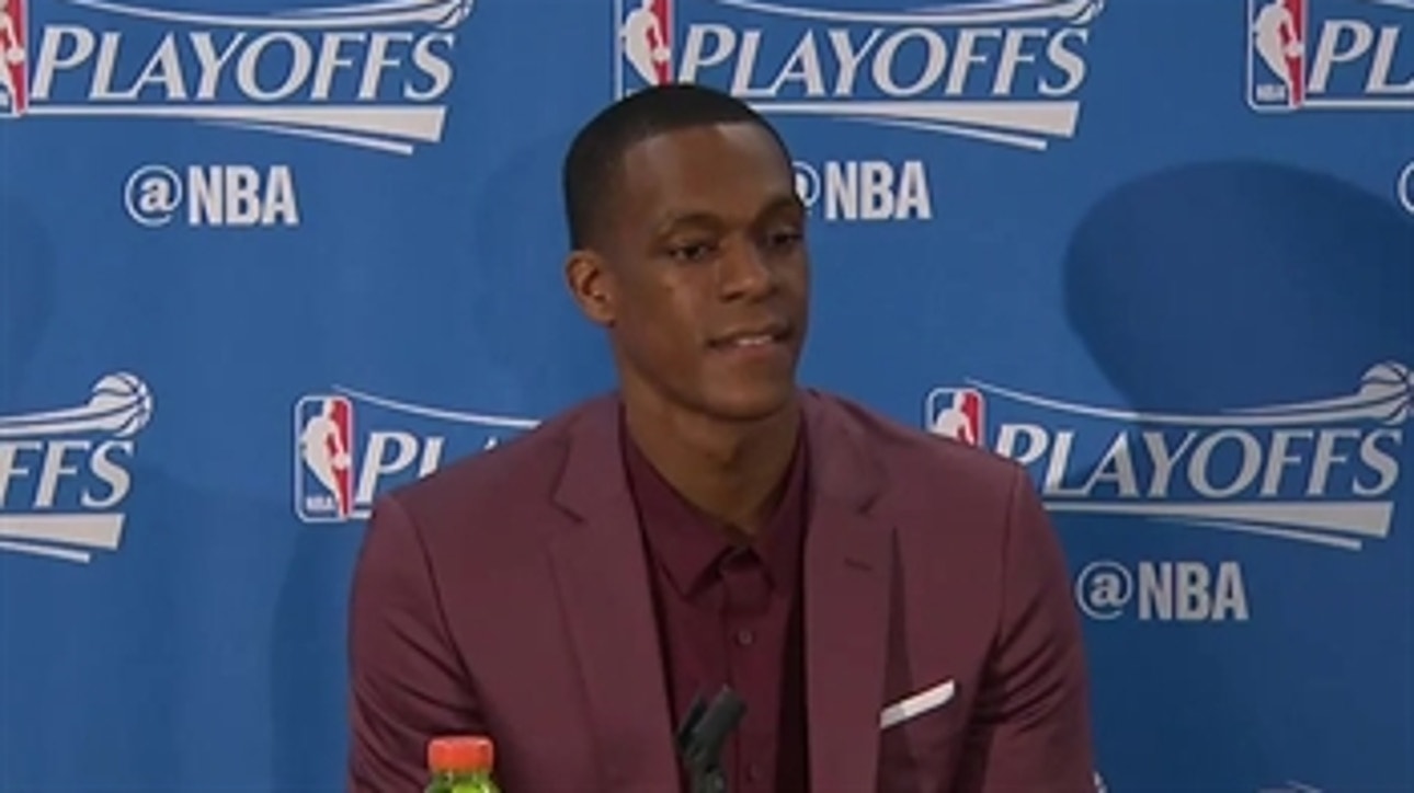 Rajon Rondo jokes about nearly tripping Jae Crowder from the bench