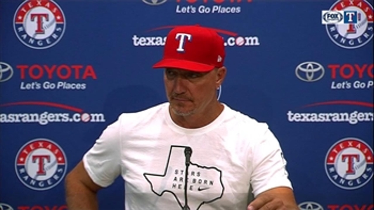 Jeff Banister on Rangers being 'In a grove'