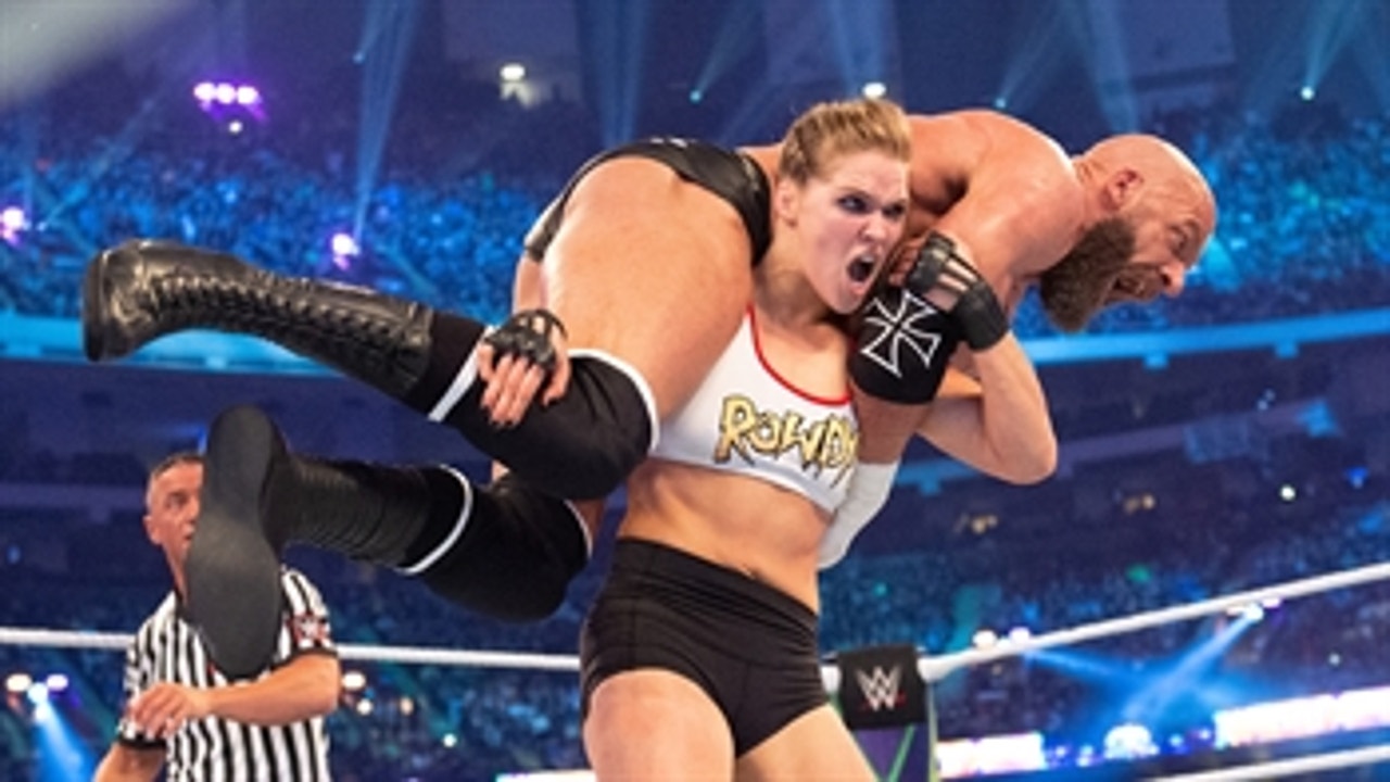 Kurt Angle & Ronda Rousey vs. Triple H & Stephanie McMahon: WrestleMania 34 (Full Match)