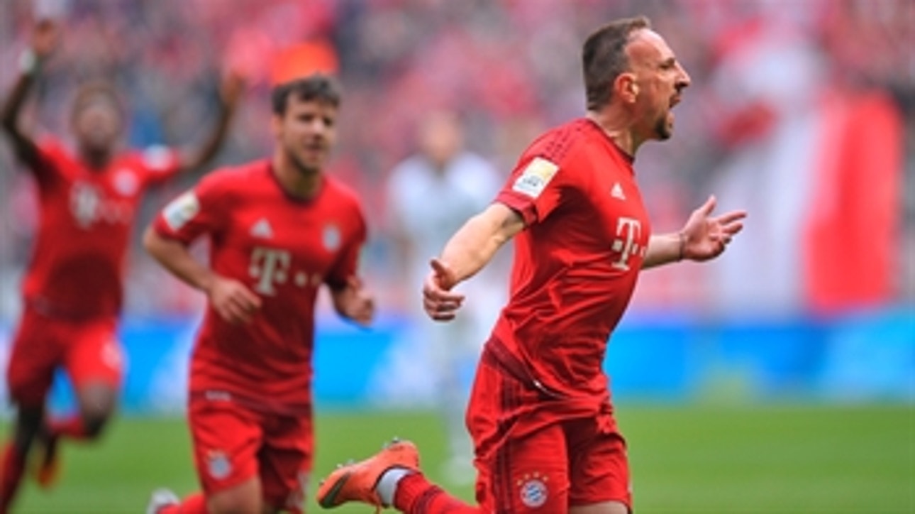 Ribery buries it with stunning bicycle kick against Frankfurt ' 2015-16 Bundesliga Highlights