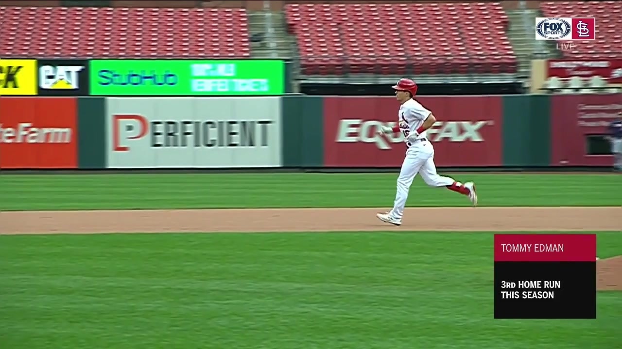 WATCH: Edman puts the Cardinals on the board with two-run blast