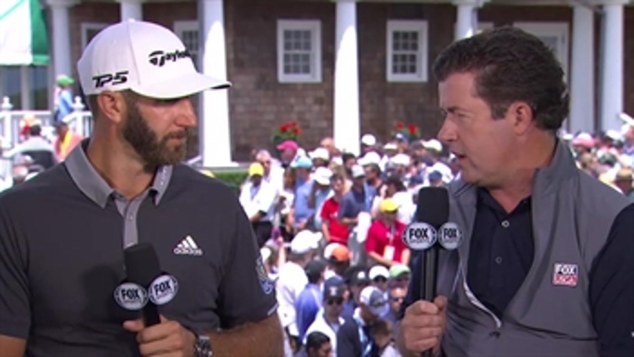 Dustin Johnson on his second round at Shinnecock Hills