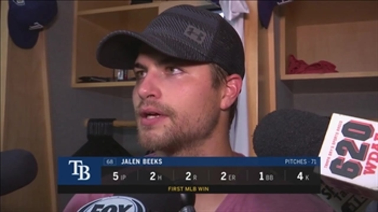 Jalen Beeks credits getting first-pitch strikes for 1st MLB win