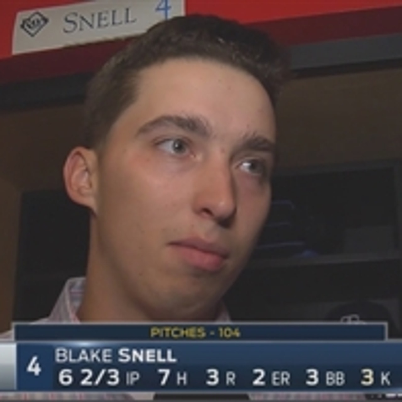 Blake Snell happy with being around zone in loss