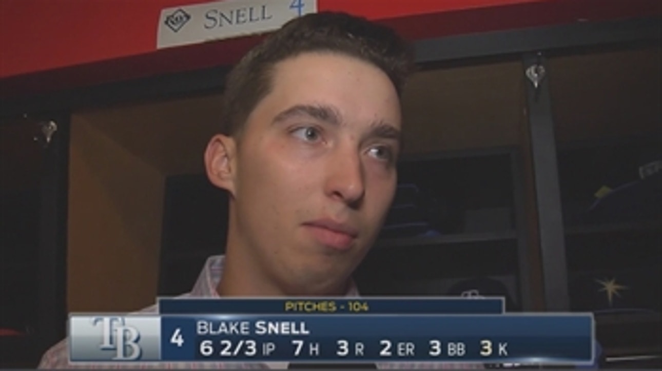 Blake Snell happy with being around zone in loss