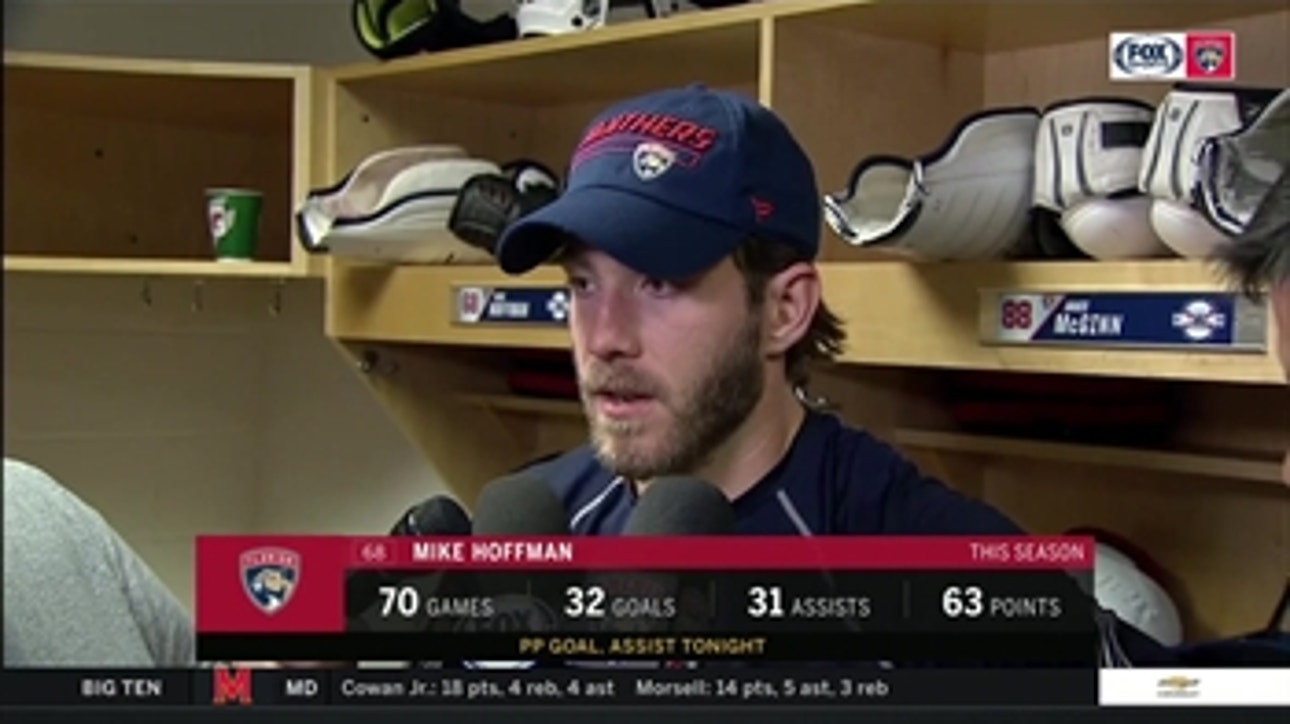 Mike Hoffman on win over Sharks: 'We had to raise the level of our game'