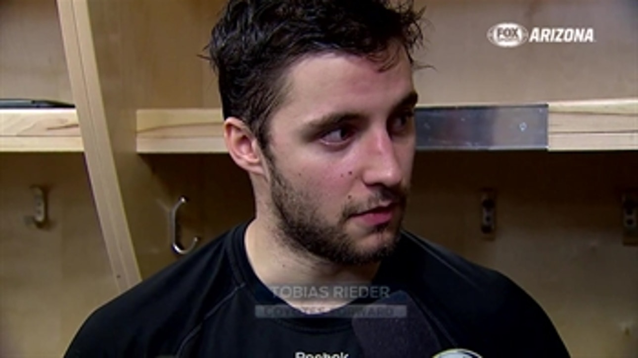 Tobias Rieder: 'The only reason we were in this game was Mike'