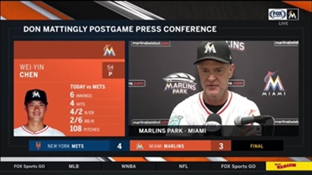 Don Mattingly on Marlins dropping final game of the series