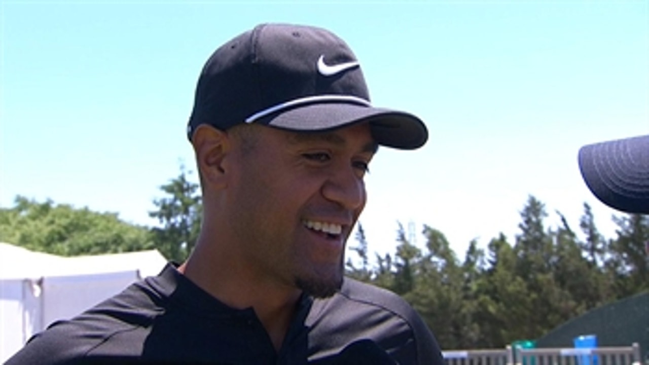 Tony Finau tells Curtis Strange about his surprising ascent to the top of the leaderboard