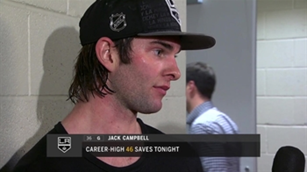 Jack Campbell focusing on team after career night in net