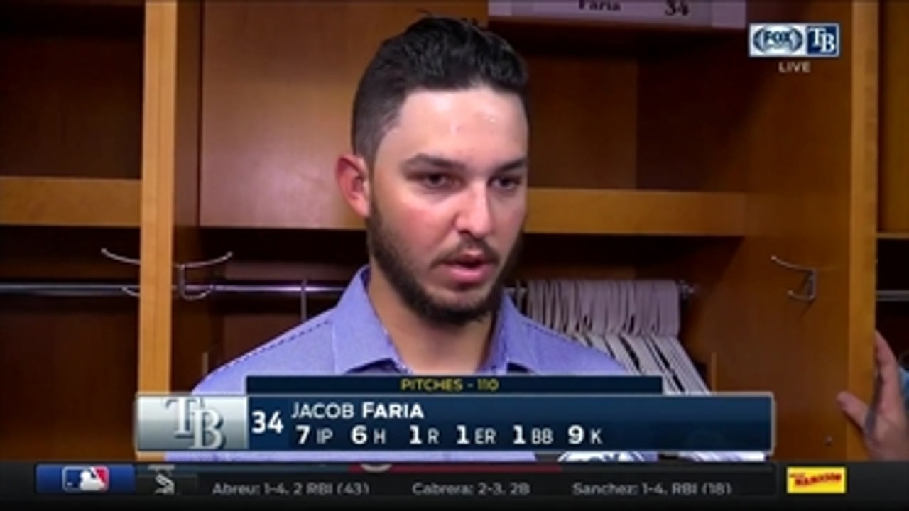 Jacob Faria gives credit to Derek Norris for game-calling