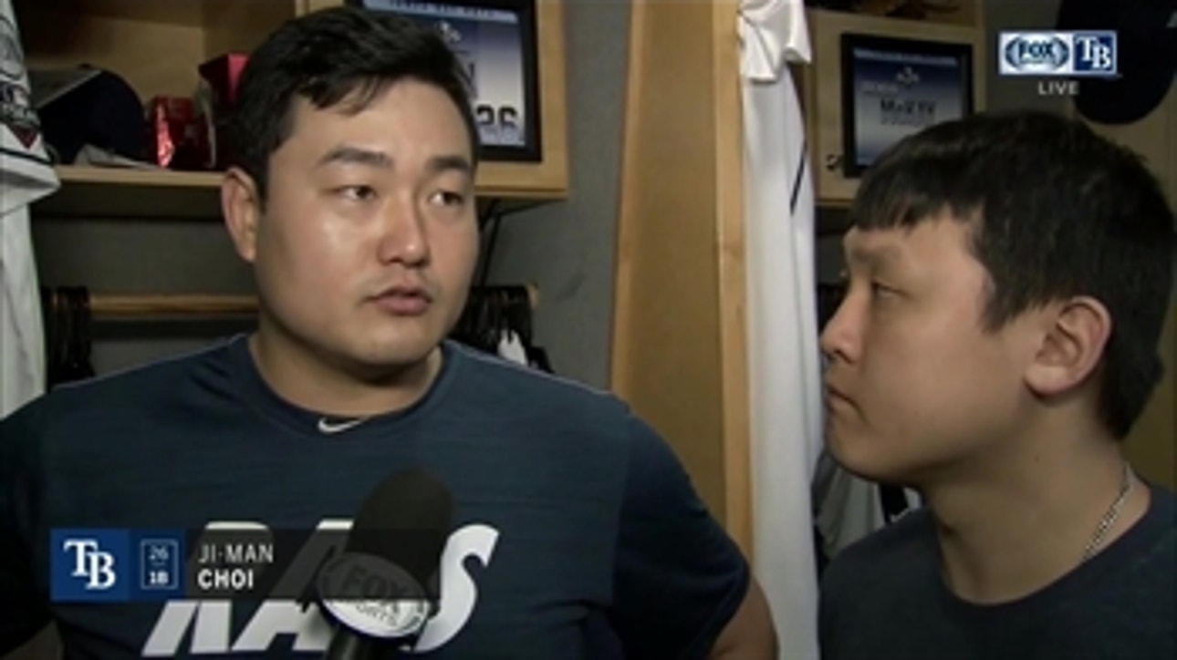 ALDS Game 3: Ji-Man Choi shares his thoughts on support at the Trop