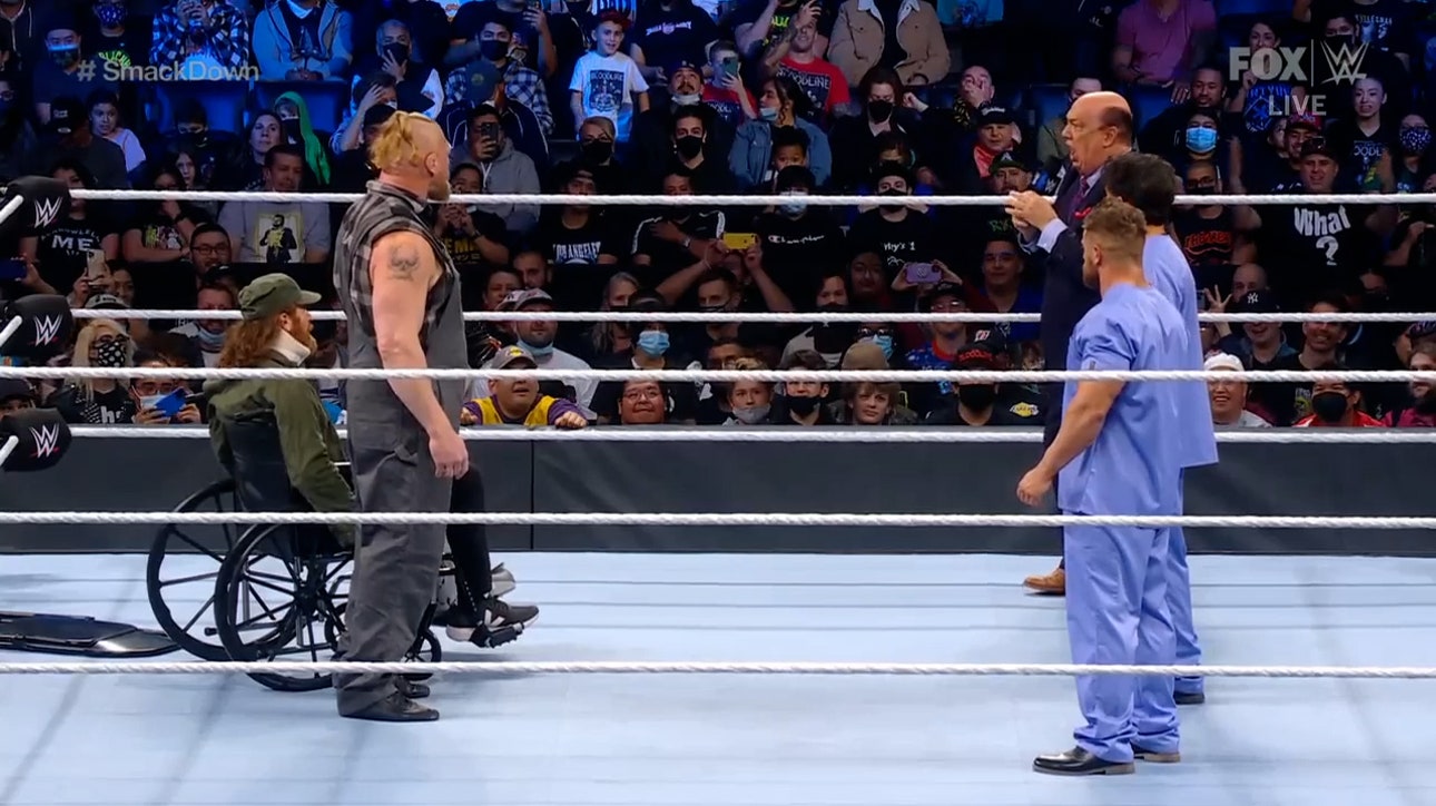 Paul Heyman unleashes Brock Lesnar on Sami Zayn at Friday Night SmackDown ' WWE on FOX