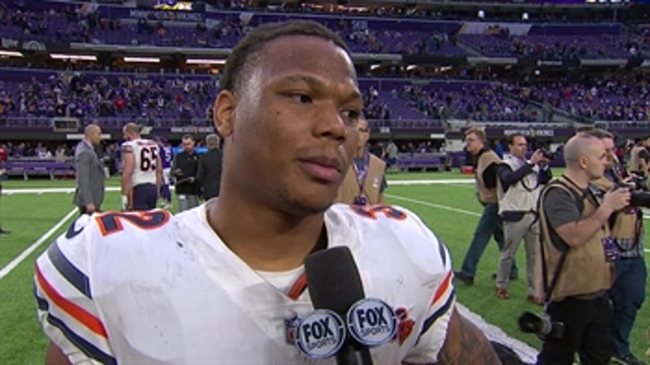 David Montgomery after the Bears win vs the Vikings