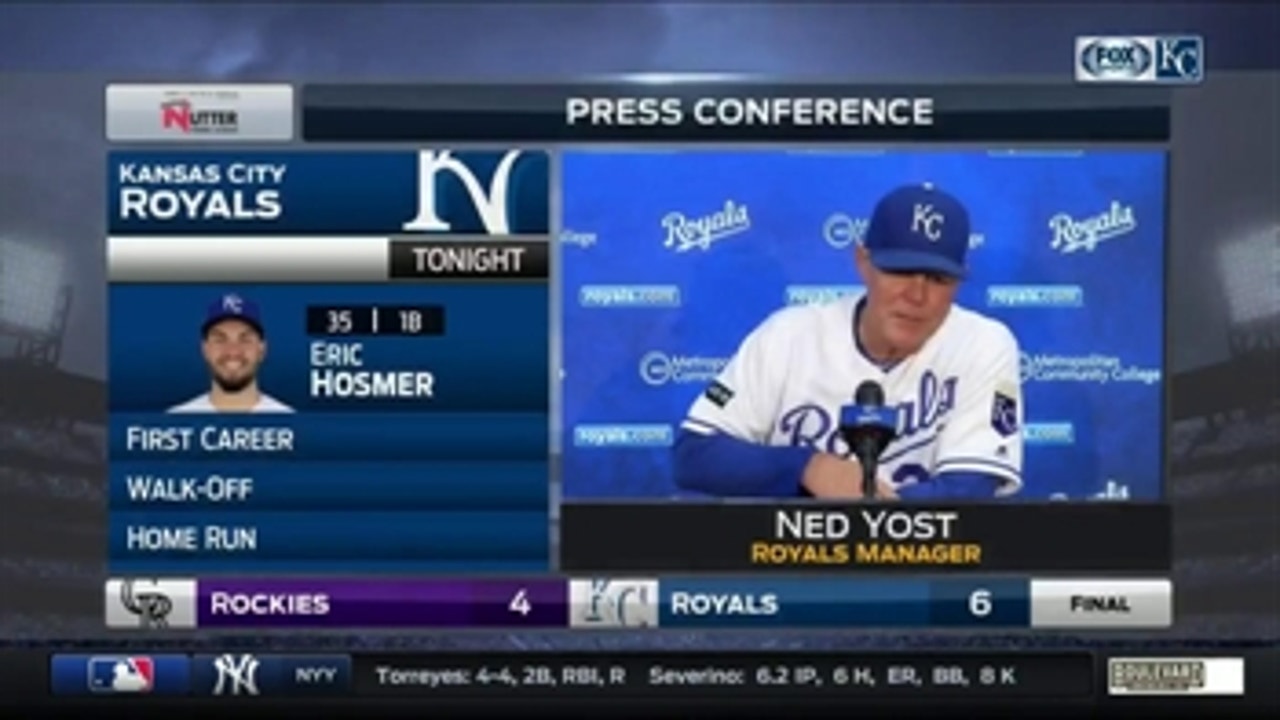Yost on Royals walk-off win: 'Just felt a good vibe in the dugout'
