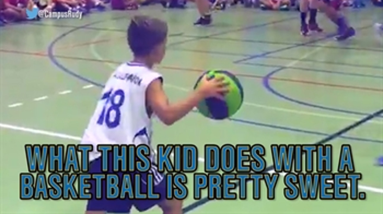 What this kid does with a basketball is pretty sweet