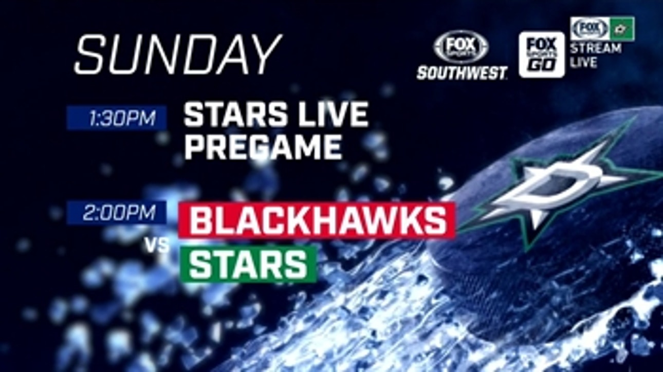 LOOK AHEAD: Blackhawks vs. Stars ' Stars Live