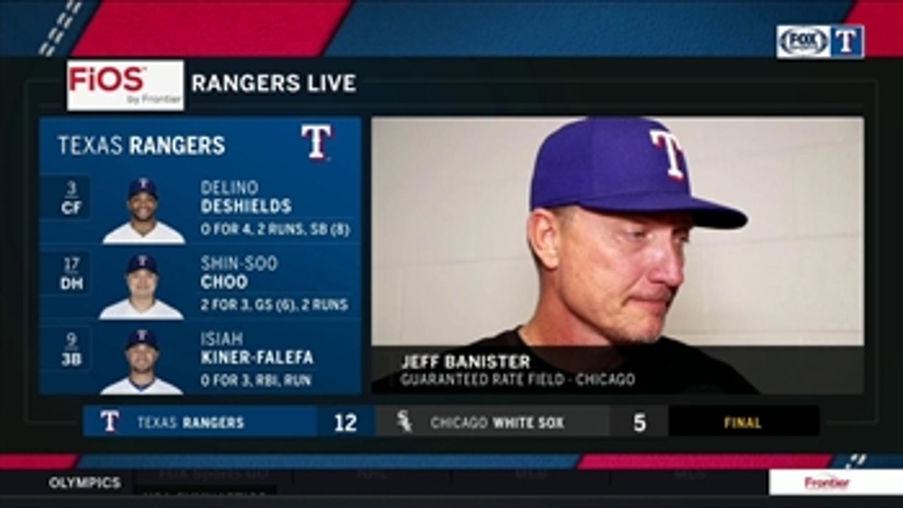 Jeff Banister on pitching in Texas' win in Chicago