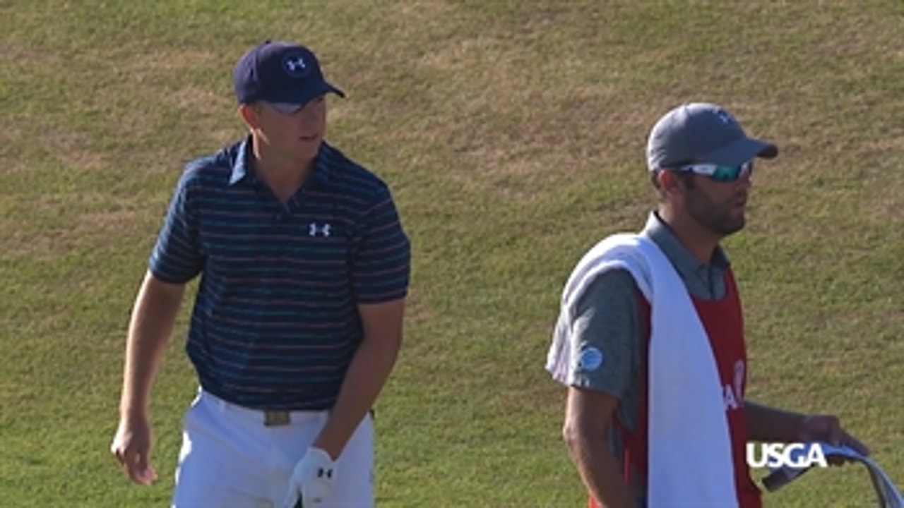 Spieth's caddie tells us what they were doing when Dustin Johnson missed those putts at the 2015 U.S. Open