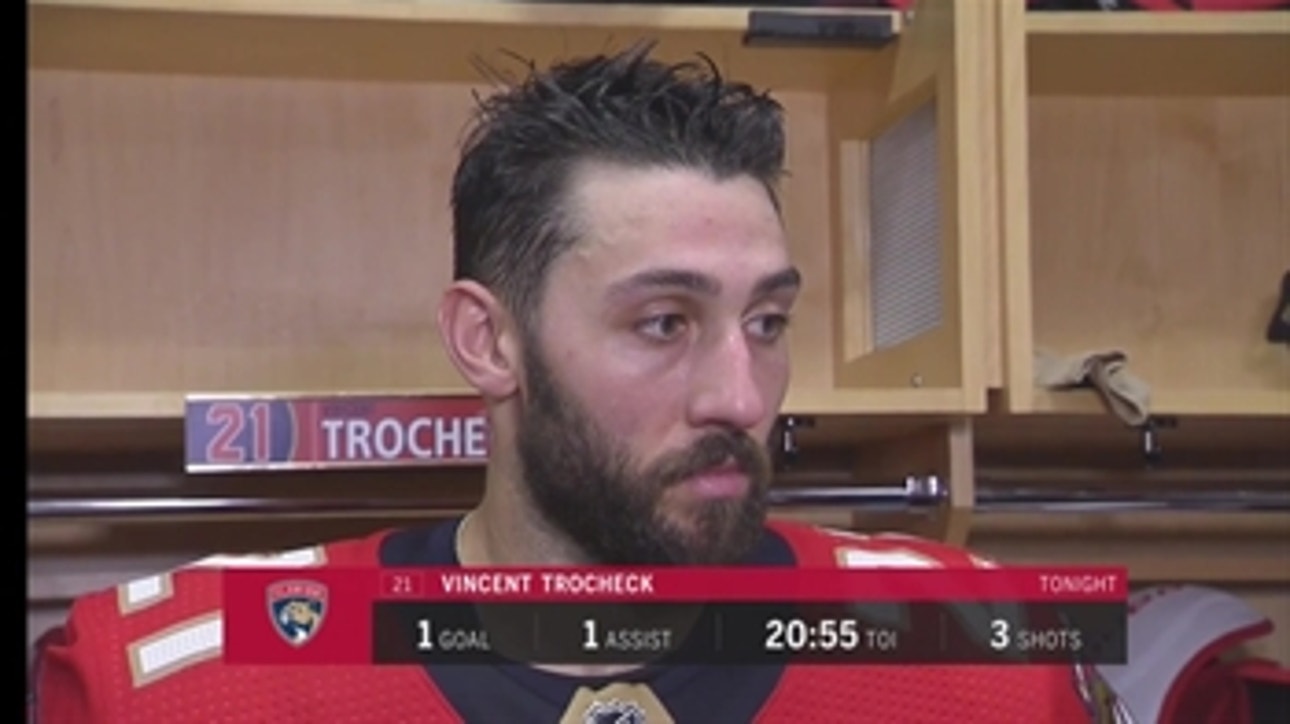 Vincent Trocheck: 'Urgency and work ethic' weren't there tonight