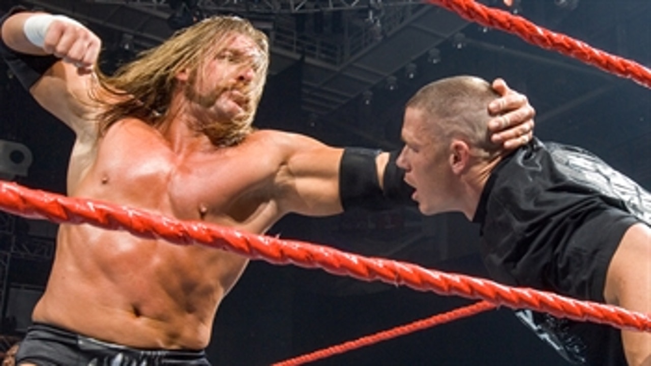 John Cena & Rob Van Dam vs. Triple H, Shelton Benjamin & Chris Masters - WWE and Intercontinental Title Handicap Match: Raw, May 15, 2006 (Full Match)