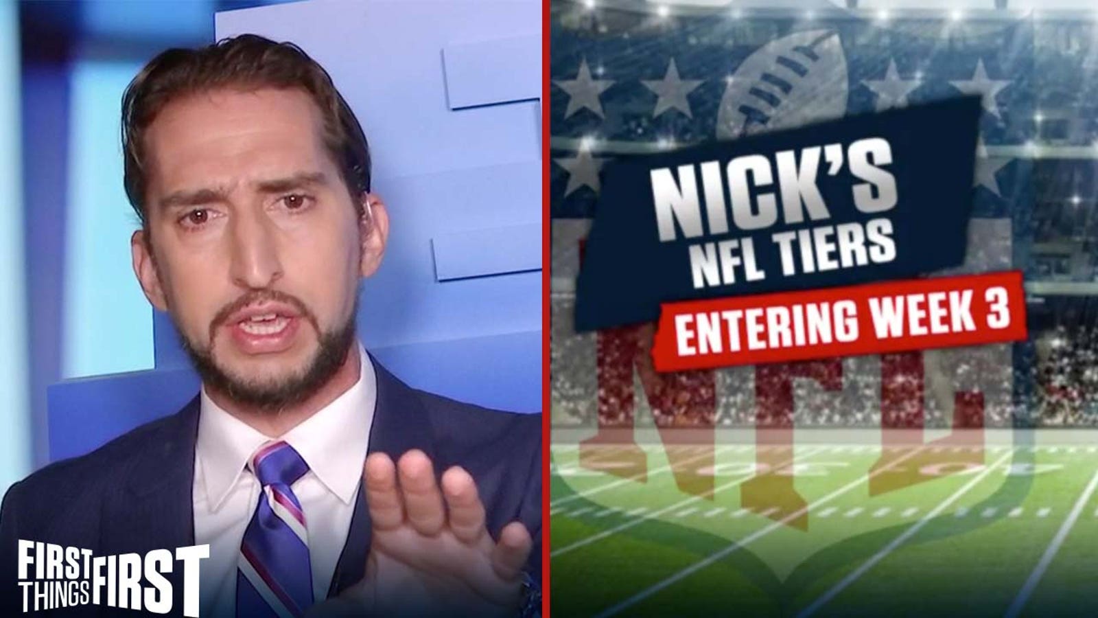 Nick Wright reveals his NFL Tiers heading into Week 3 of the season I FIRST THINGS FIRST