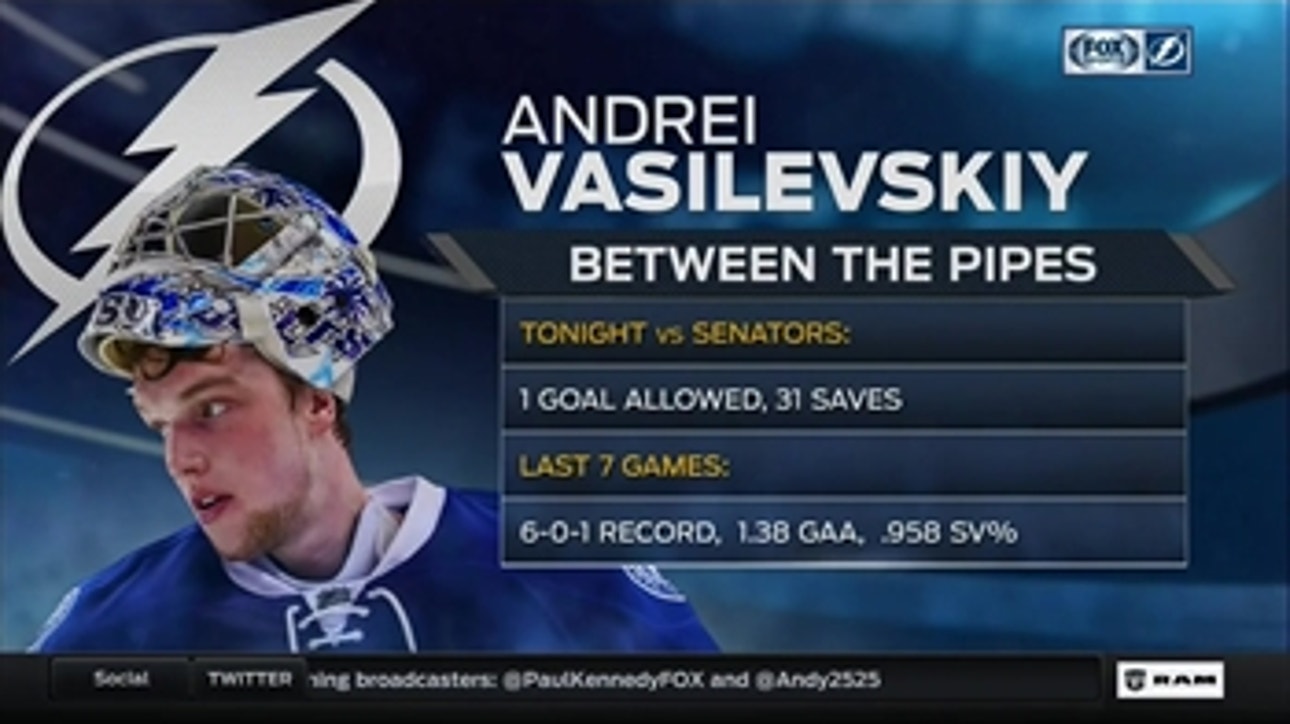 Andrei Vasilevskiy leading by example during Lightning's push