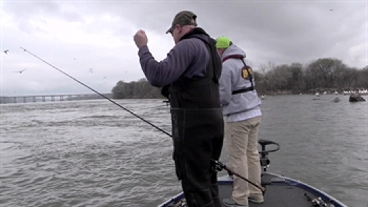 Tennessee River ' Fishing For Striped Bass - Part 1 ' FOX Sports Outdoors Southwest