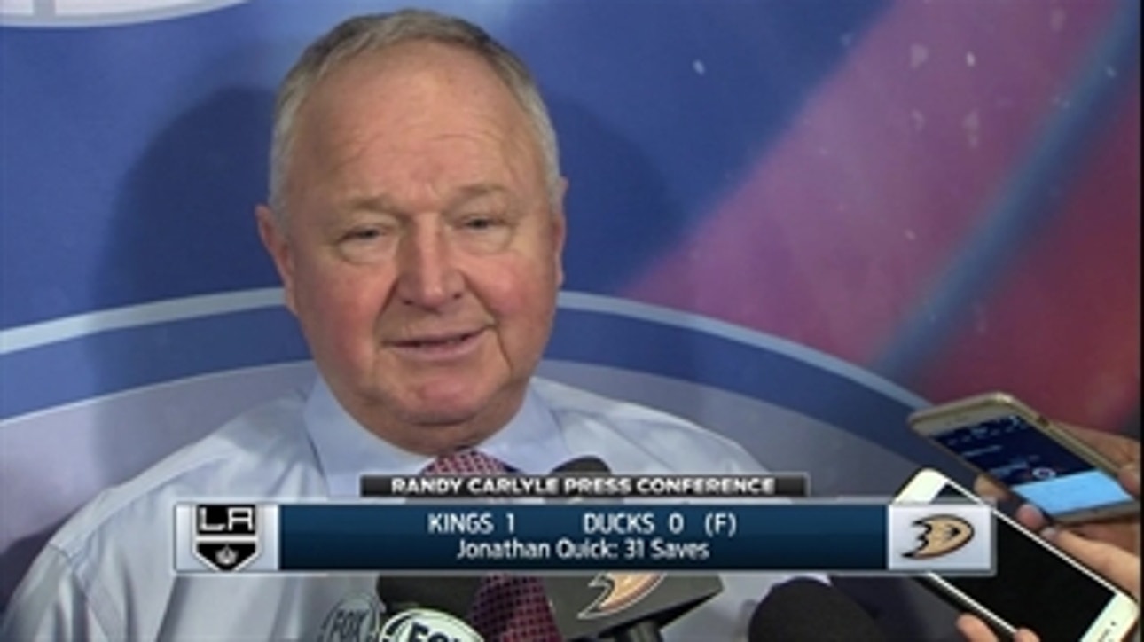 Randy Carlyle postgame (10/2): Jonathan Quick made things difficult
