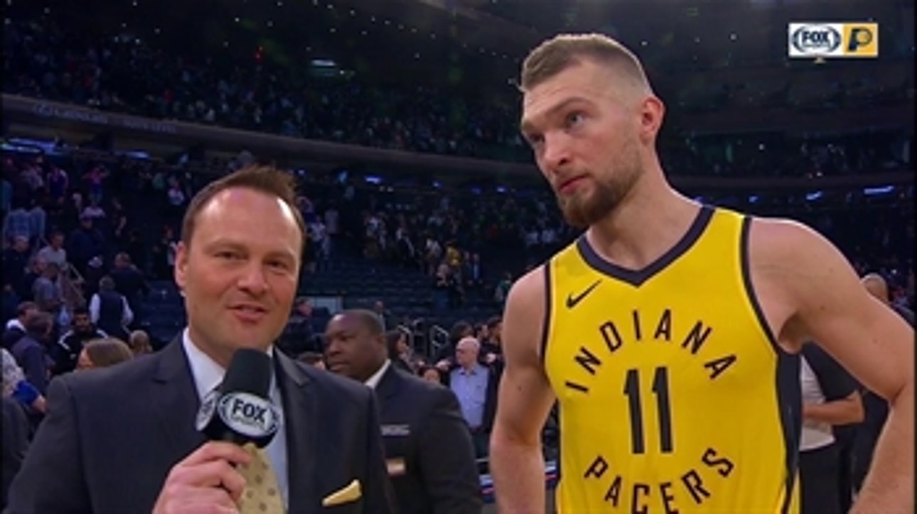 Sabonis credits teammates after going 12-for-12 shooting against Knicks