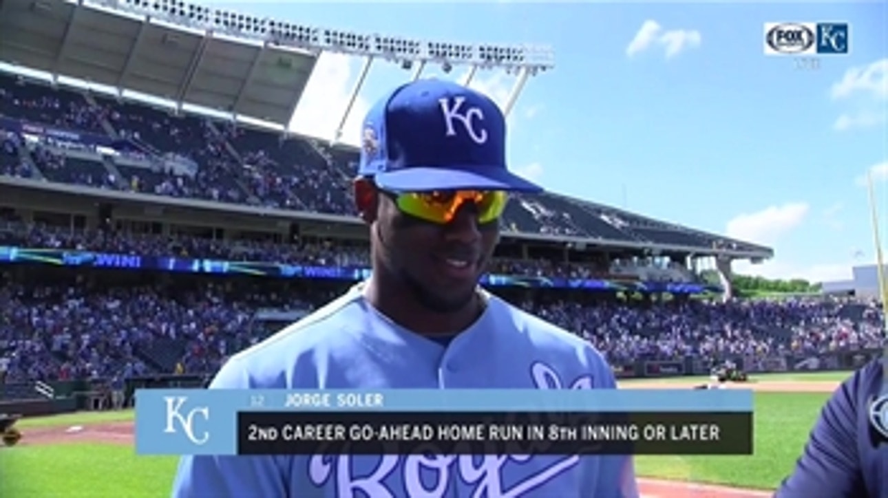 Soler on home run: 'Didn't know how he got to that ball'