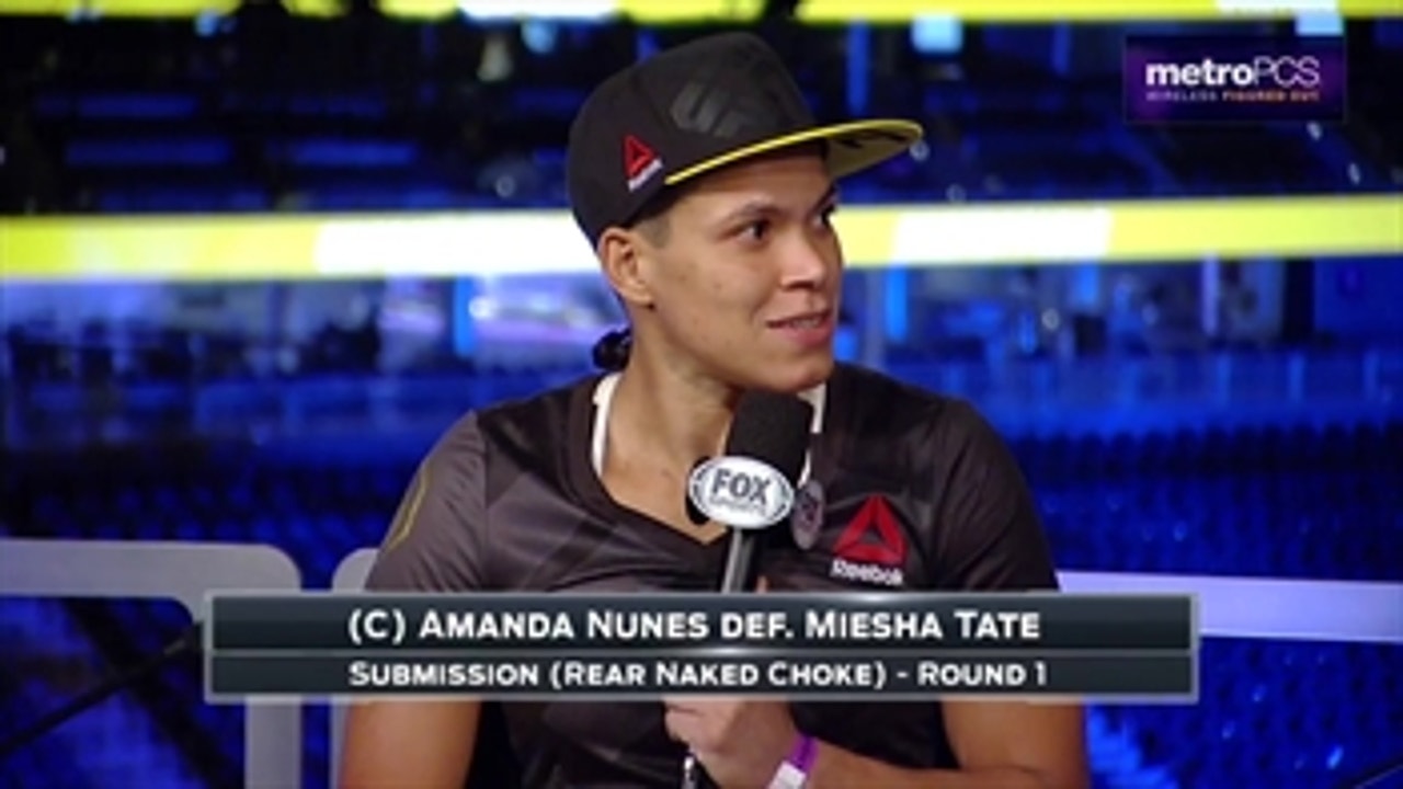 Amanda Nunes discusses becoming the new Women's Bantamweight Champ