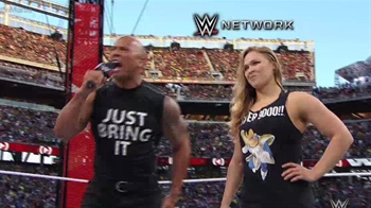 Ronda Rousey teamed up with The Rock at WrestleMania 31