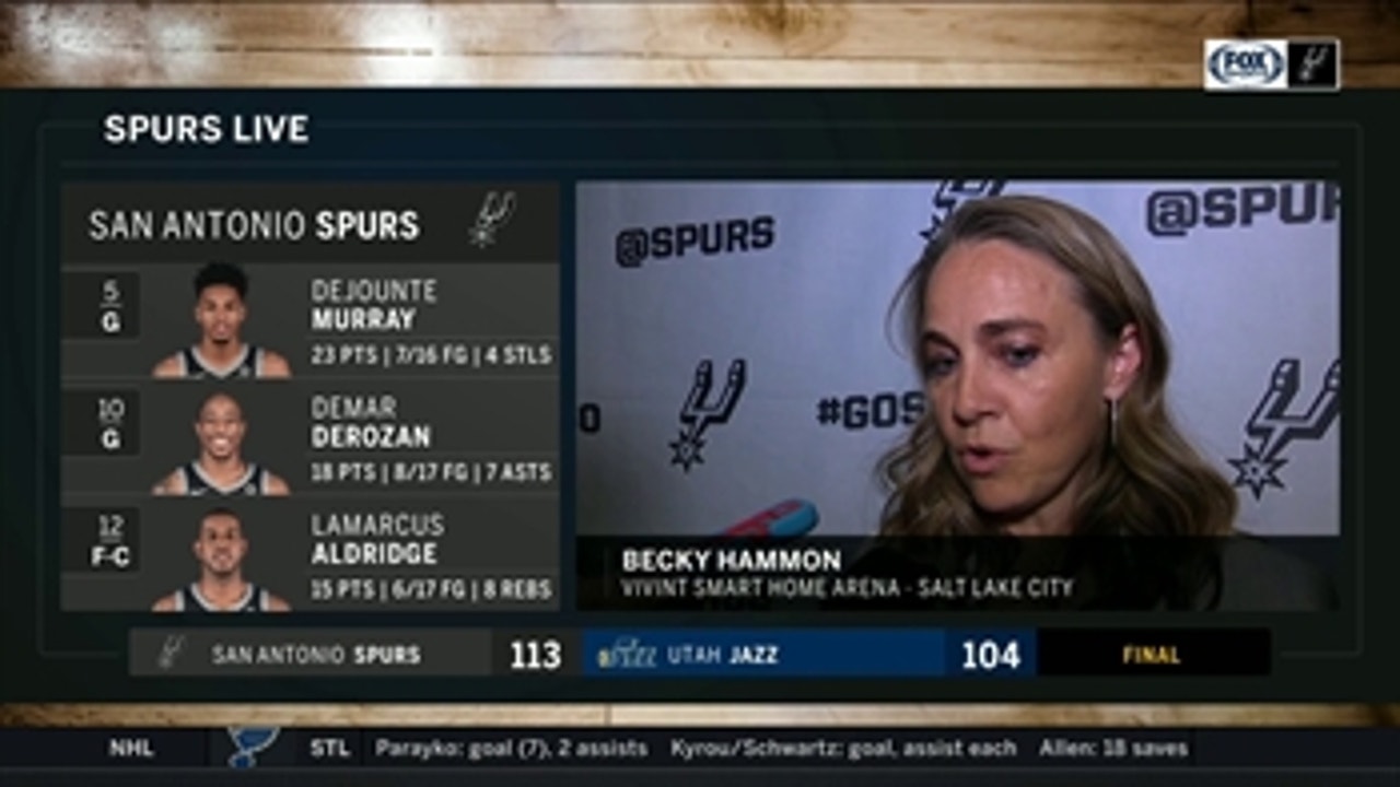 Assistant Head Coach Becky Hammon on the Spurs Defense vs. the Jazz