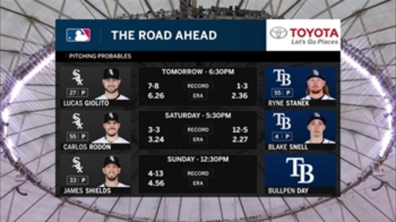 Rays carry plenty of momentum into showdown with struggling White Sox