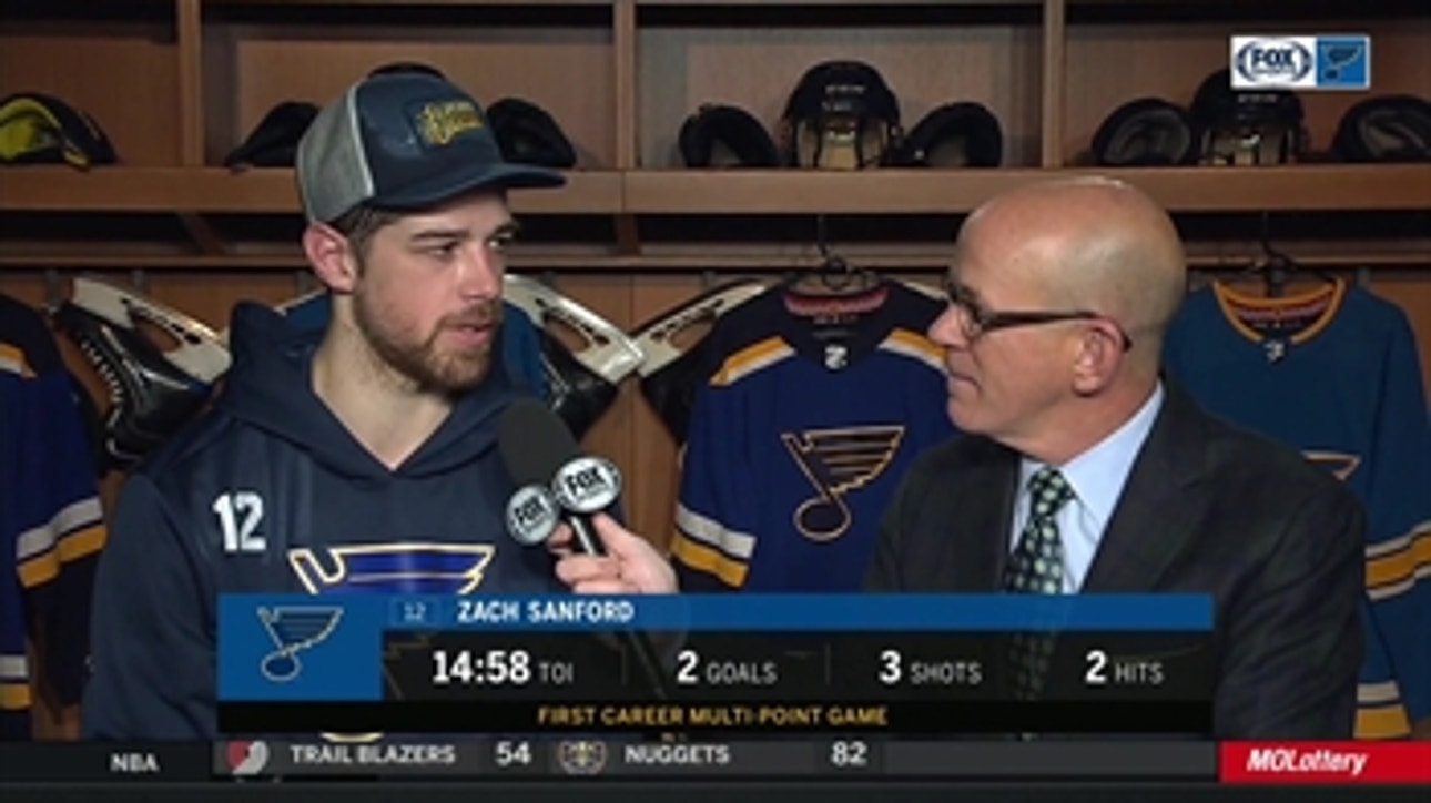 Sanford: Blues 'did a much better job getting to the net' in win over Hurricanes