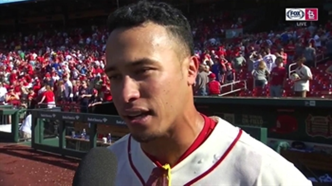 Kolten Wong gets the day off from water-throwing duty after his walk-off homer