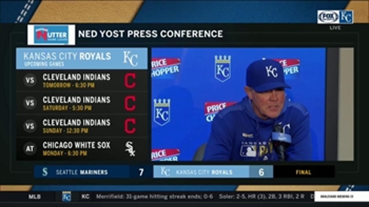 Yost on KC loss to Seattle: 'It hurts; it's not fun'