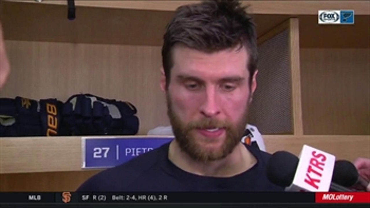 Pietrangelo: 'We've got to find a way to regroup here for Thursday'