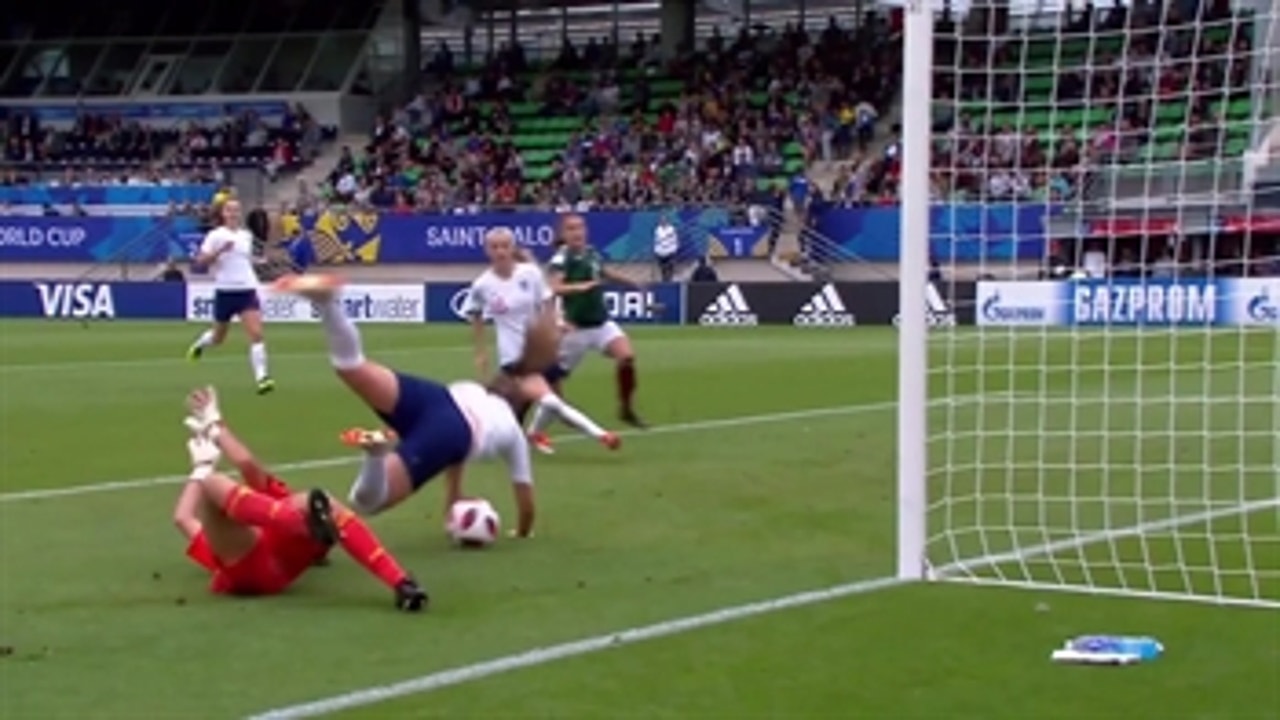 England forward Lauren Hemp scores unusual goal versus Mexico ' 2018 FIFA U-20 Women's World Cup™ Highlights