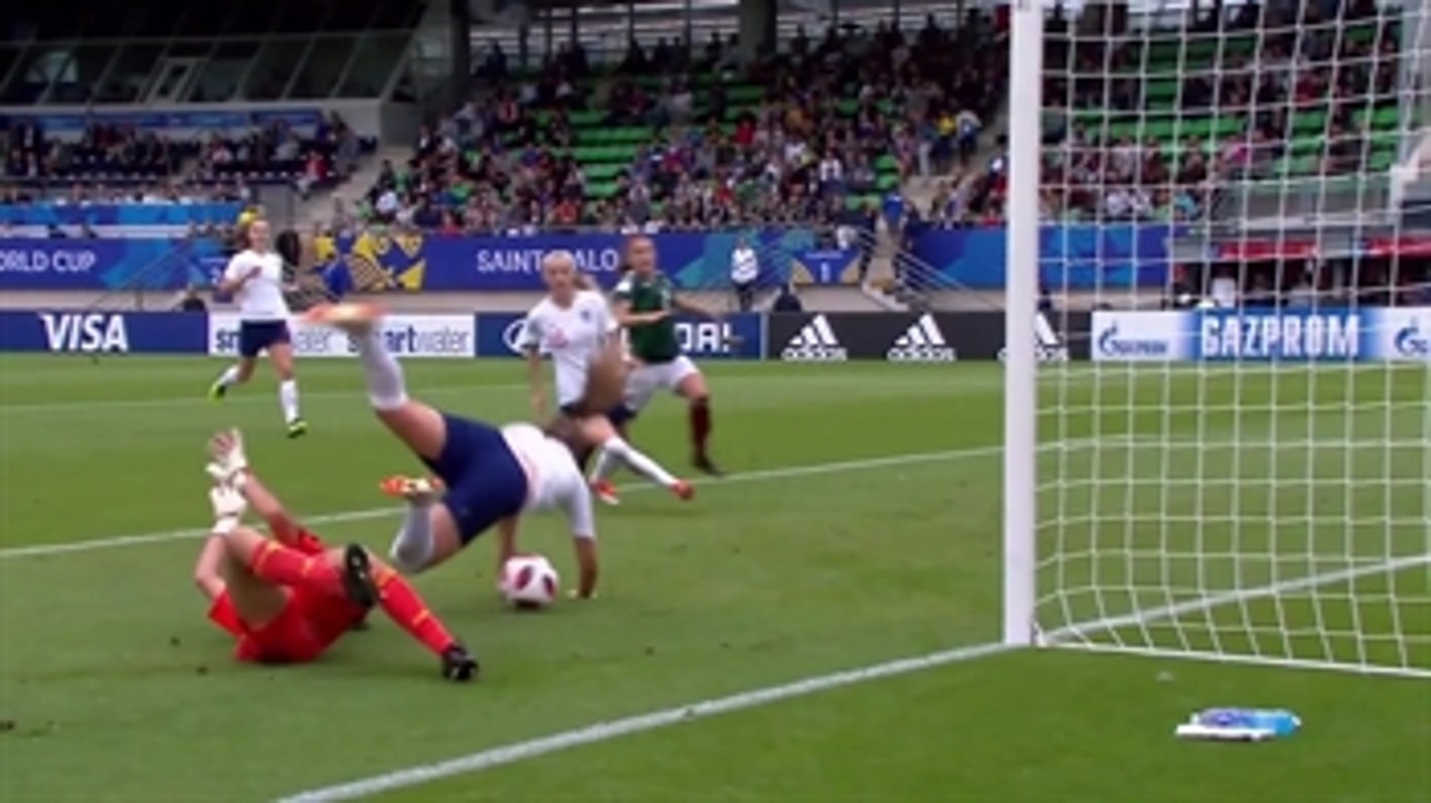England forward Lauren Hemp scores unusual goal versus Mexico ' 2018 FIFA U-20 Women's World Cup™ Highlights