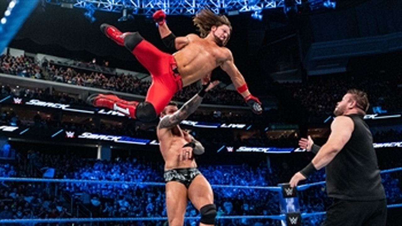 AJ Styles Randy Orton Shinsuke Nakamura vs. Kevin Owens Sami Zayn Jinder Mahal SmackDown LIVE Dec. 19 2017 Full Match